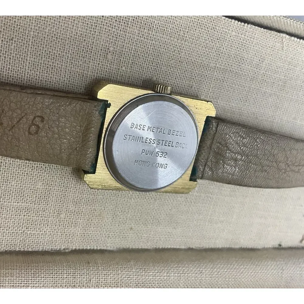 Anne Klein Women’s Sutton Watch Gold Tone 22 mm Calf Leather Band Original Box